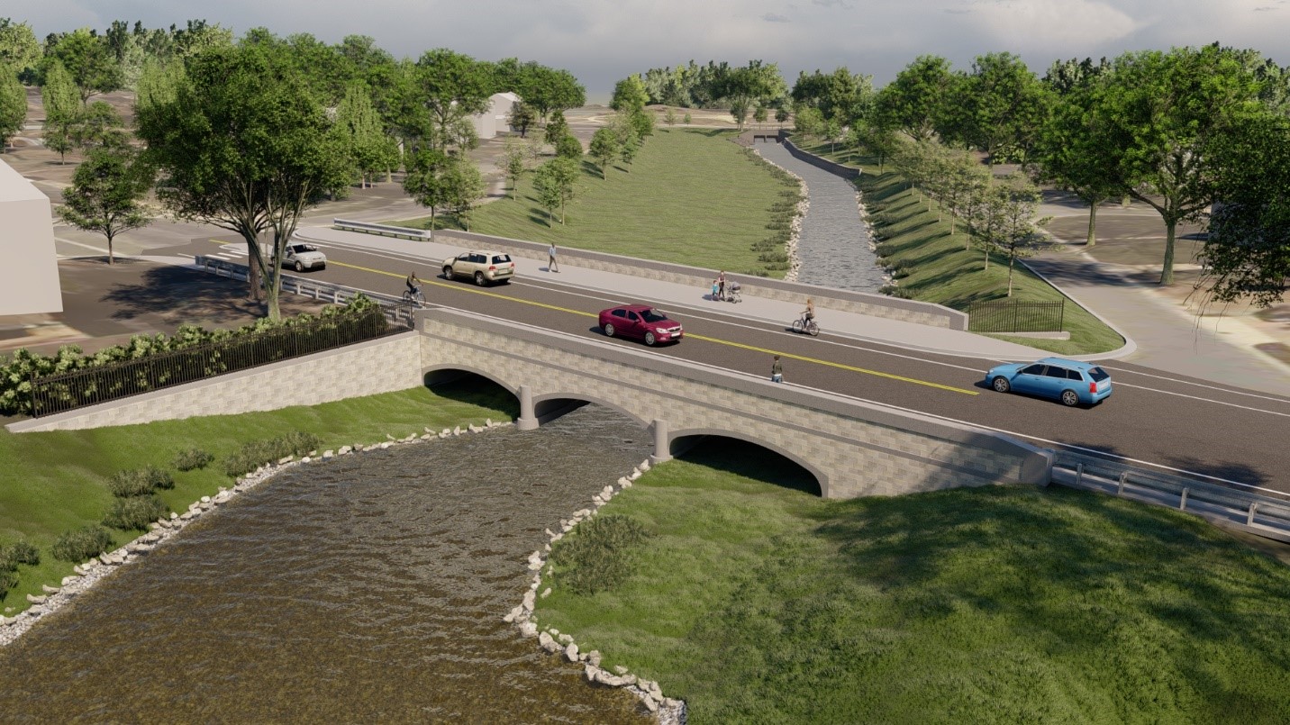 Wheaton Branch Flood Mitigation Project Rendering
