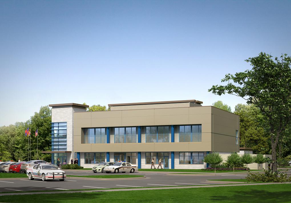 3rd District Police Station - East Rendering 3rd District Police Station - East Rendering