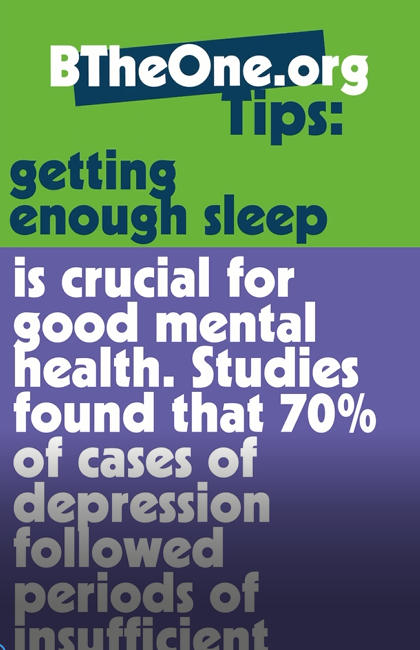 Getting enough sleep is crucial for good mental health.