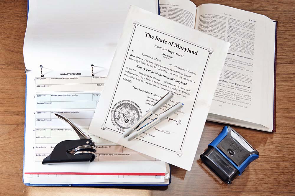 Pictures of notary public tools