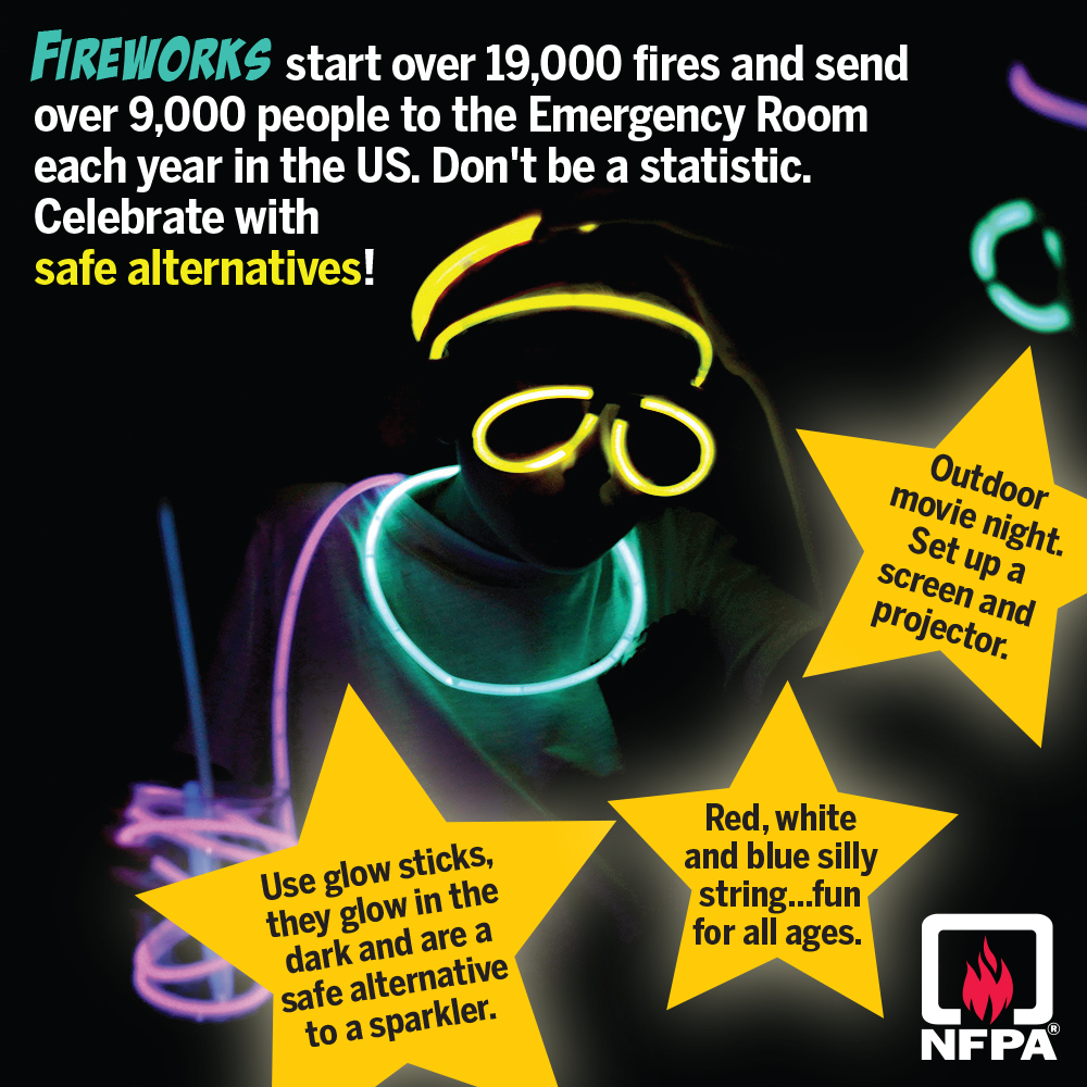 Safe alternatives for fireworks