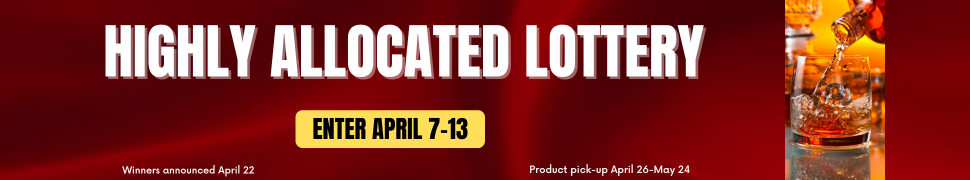 banner that says highly allocated lottery, enter april 3-13, winners announced april 22, product pick-up april 26-may 24