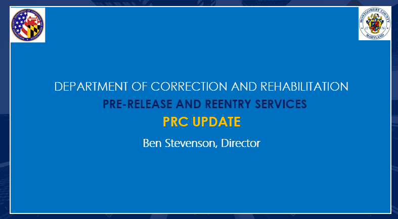 Open Criminal Justice Coordinating Commission (CJCC) PRC Update presentation