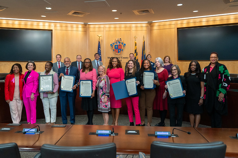 The Montgomery County Council commemorated Breast Cancer Awareness Month alongside local advocates and survivors.