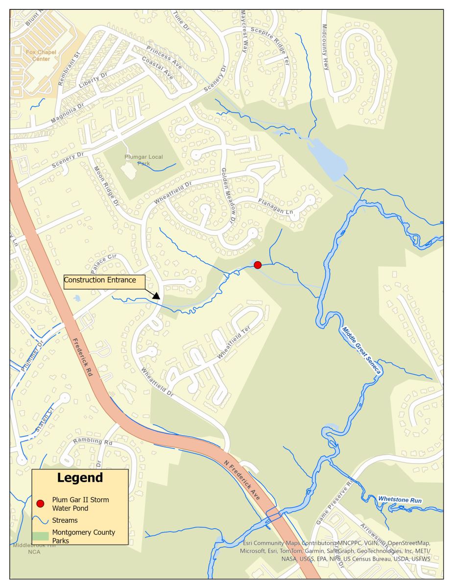 Map of Plumgar II Stormwater Pond