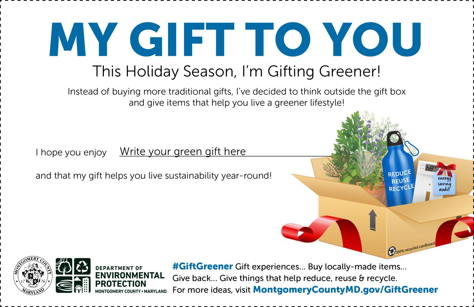 Gift Greener Gift Card Gift Greener Gift Card