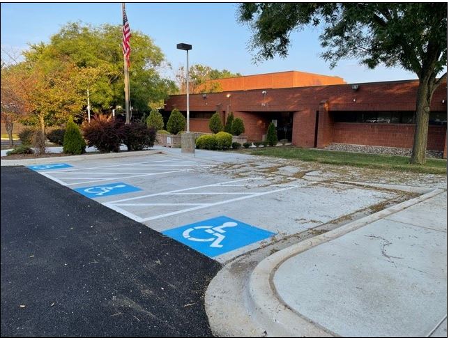 New ADA Parking Spaces and Entrance Sidewalks at Police Station 5