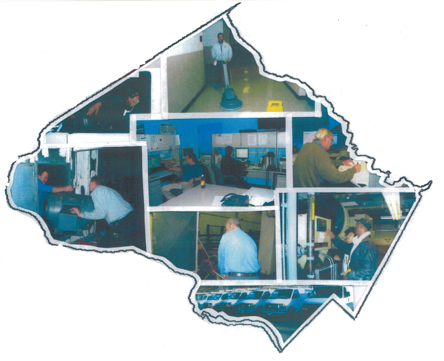 Pictures of various facilities management activities