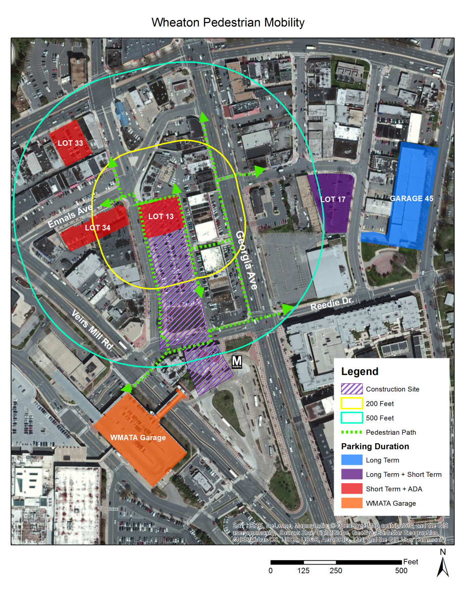 Wheaton Pedestrian Map