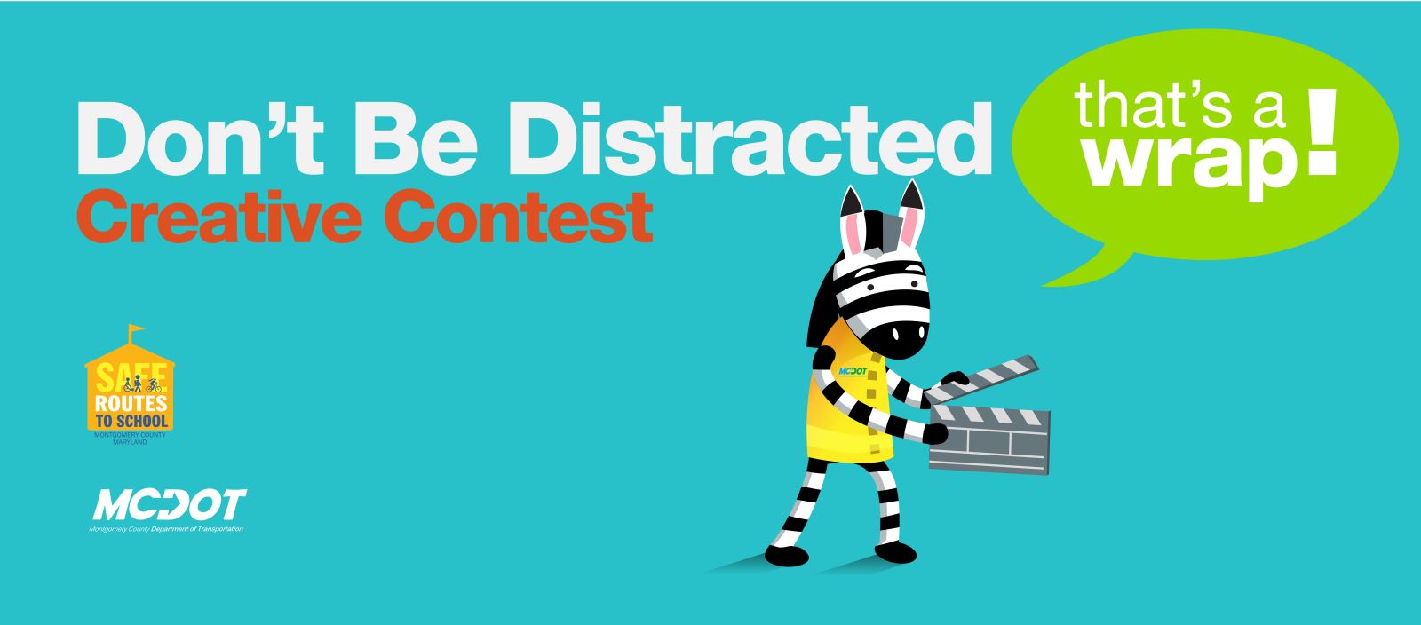 Safe Routes To School BAnner Kids going to school