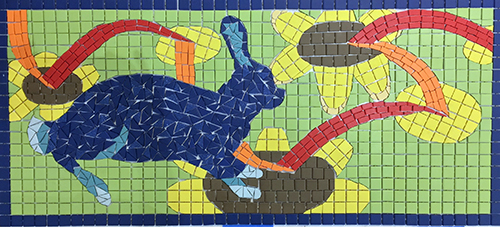 Mosaic of rabbit.