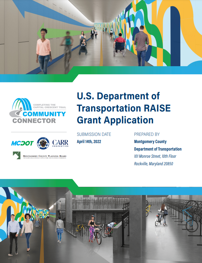 cover of RAISE grant application materials