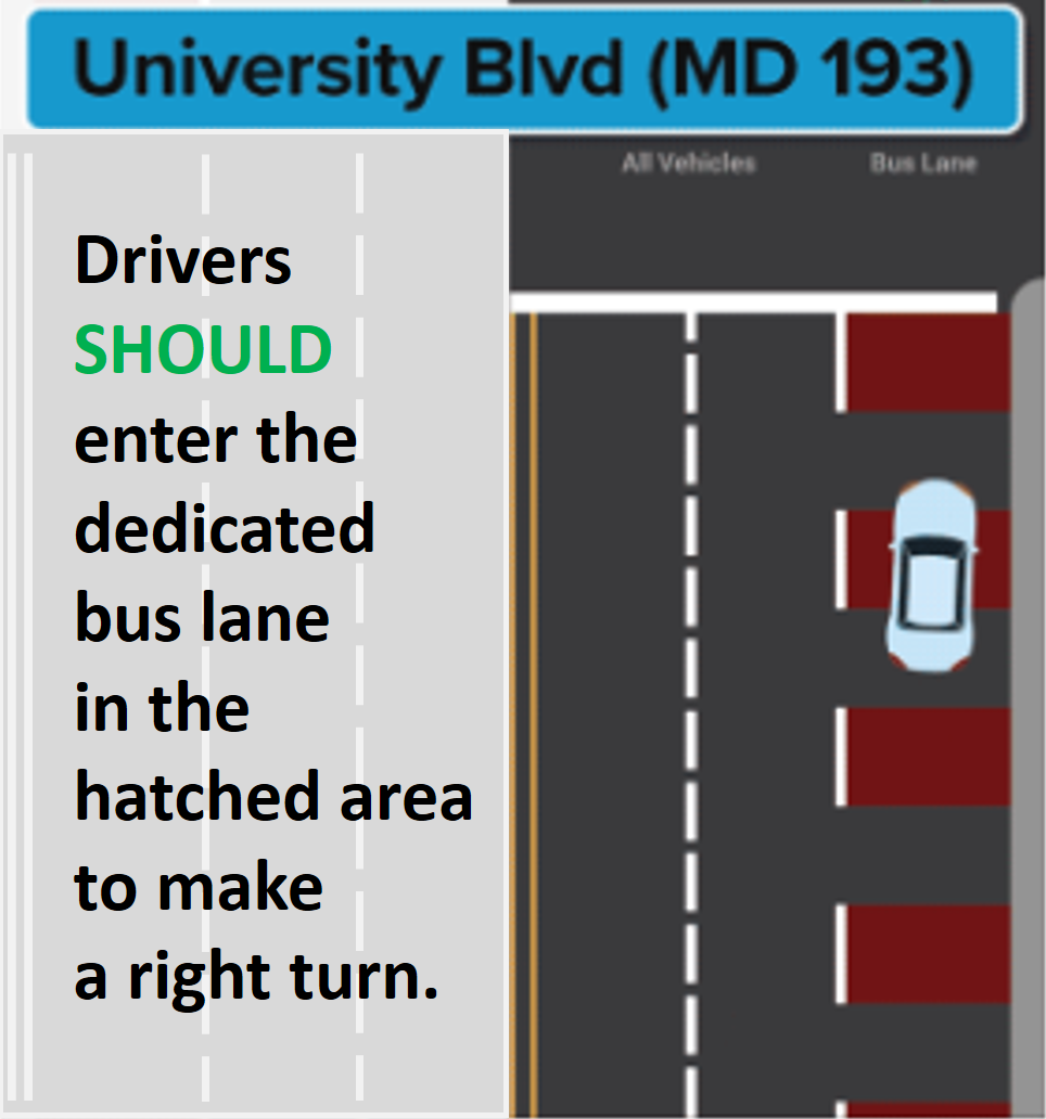 Using the Bus Lane for Right Turns