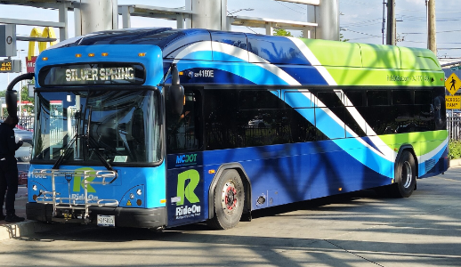 decorative image of a RideOn bus