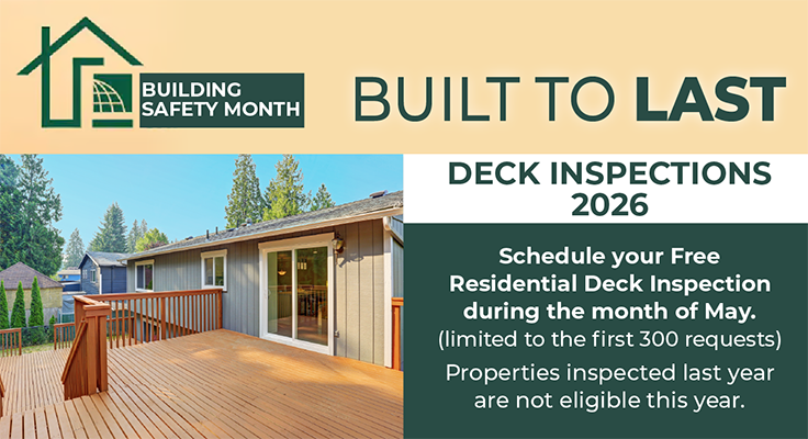Building Safety Month 2026 - Deck inspections