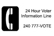 Montgomery County 24 Hour Voter Information Line US +1 240-777-VOTE. Montgomery County 24 Hour Voter Information Line US +1 240-777-VOTE.