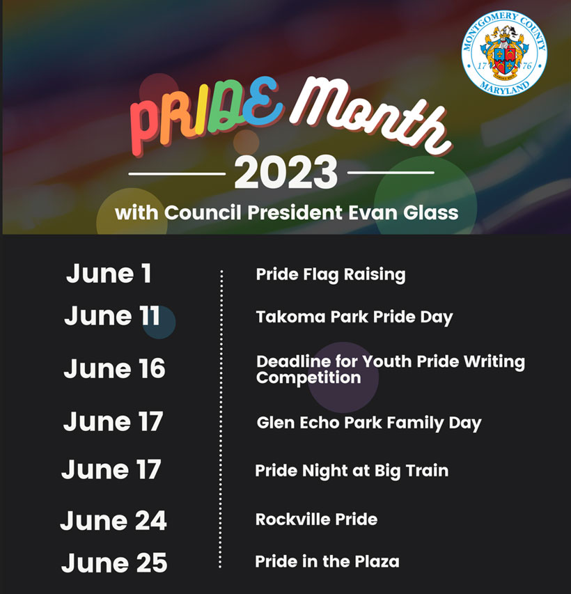 2023 Pride Month events flyer