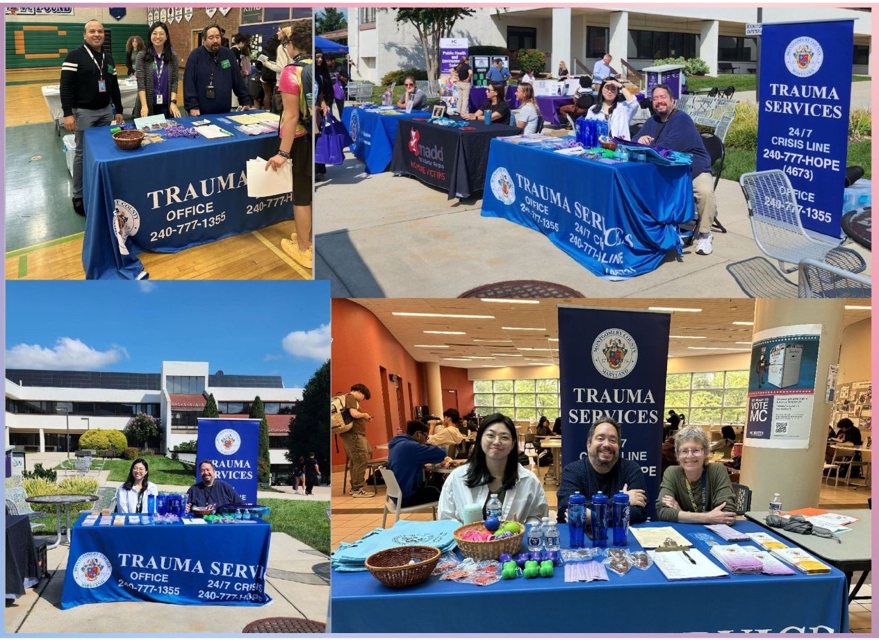 A collage of photos from participation in Montgomery College Outreach Programs