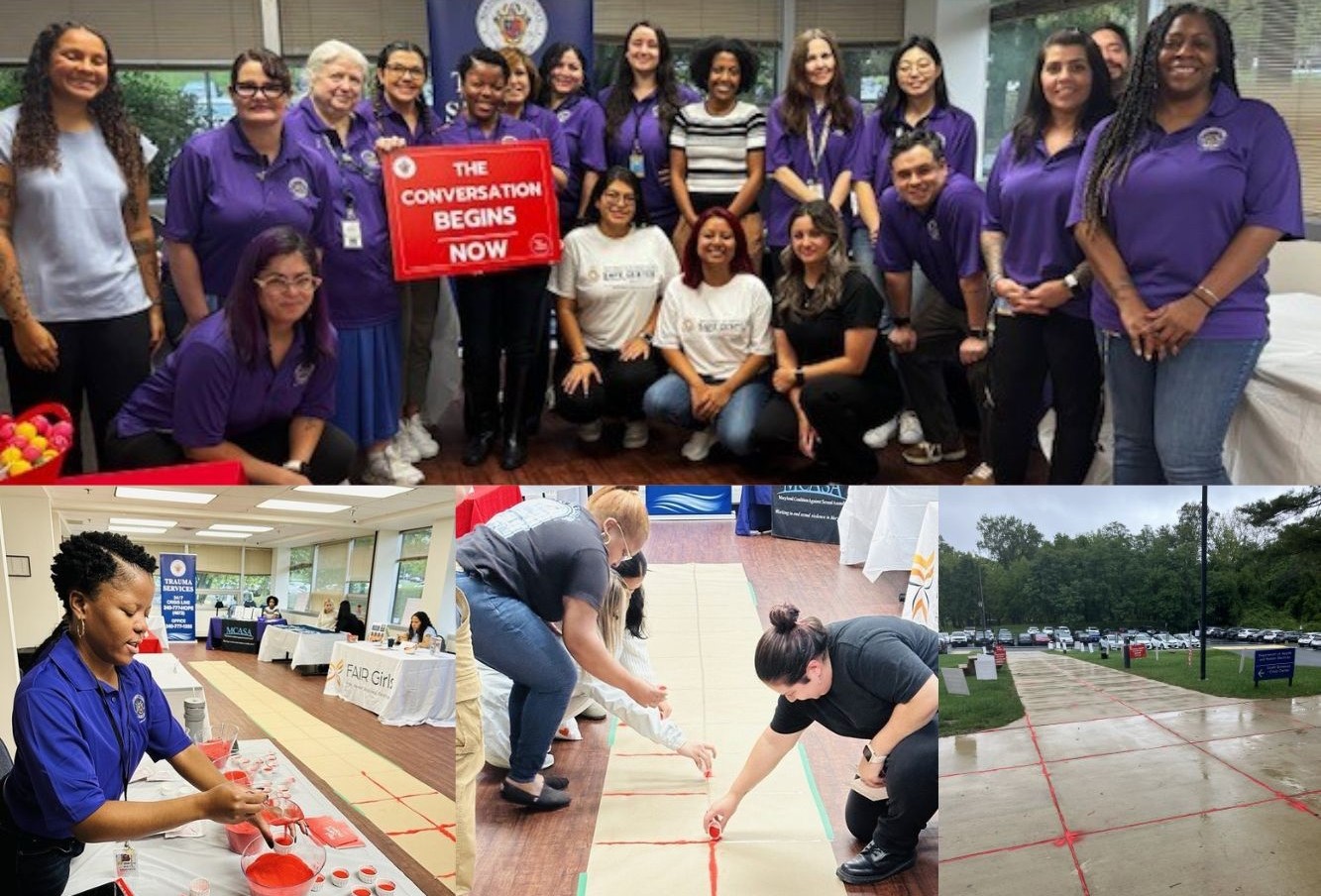 A collage of photos from Trauma Services participation in the Red Sand Project