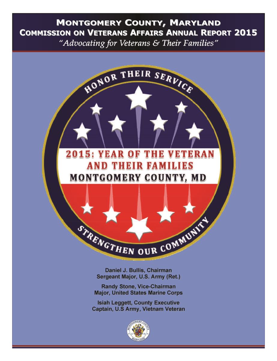Cover Letter Commission on Veterans Affairs 2015 Annual Report