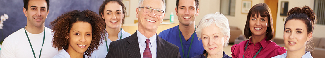 Large Group of Working Medical Professionals.