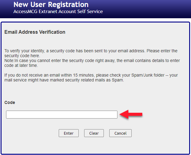 Enter the security code to verify your identity.