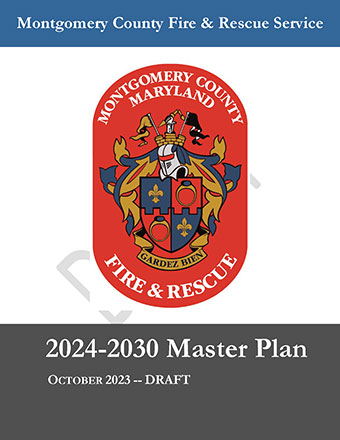 Cover page of the October 2023 draft of the MCFRS Master Plan for 2024-2030