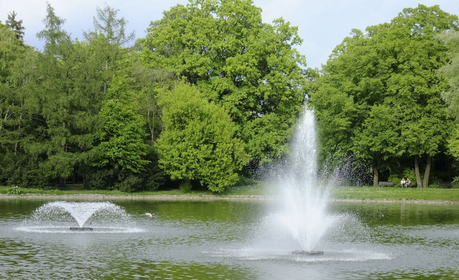 Manor Village pond fountain