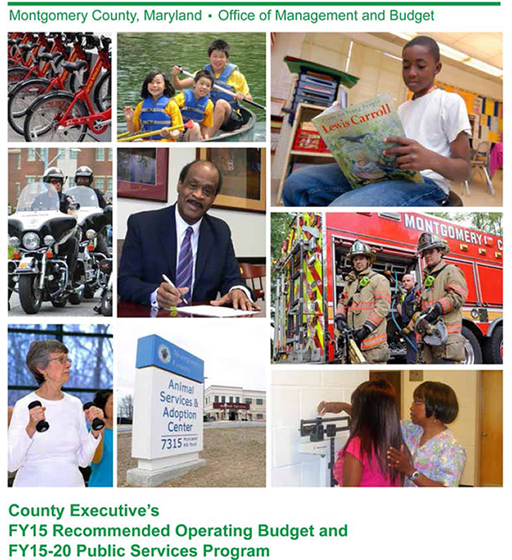 County Executive's Recommended FY15 Operating Budget book cover
