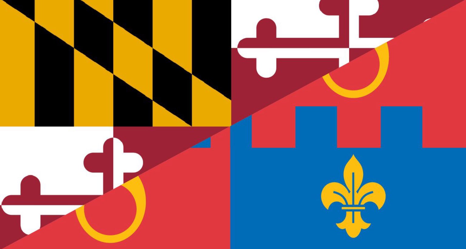 Bandera de Maryland y el Condado de Montgomery