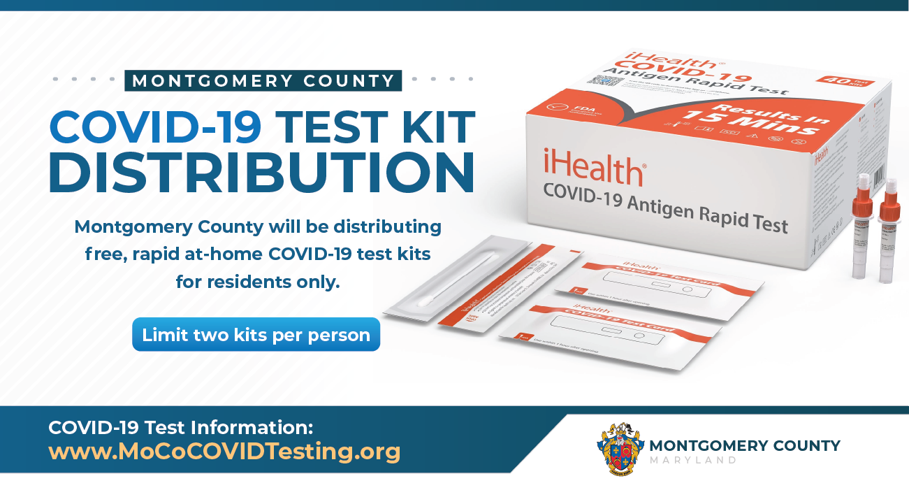 Covid-19 test kit distribution montgomery county will be distributing free, rapid at-home covid-19 test kits for residents only. limit two kits per person