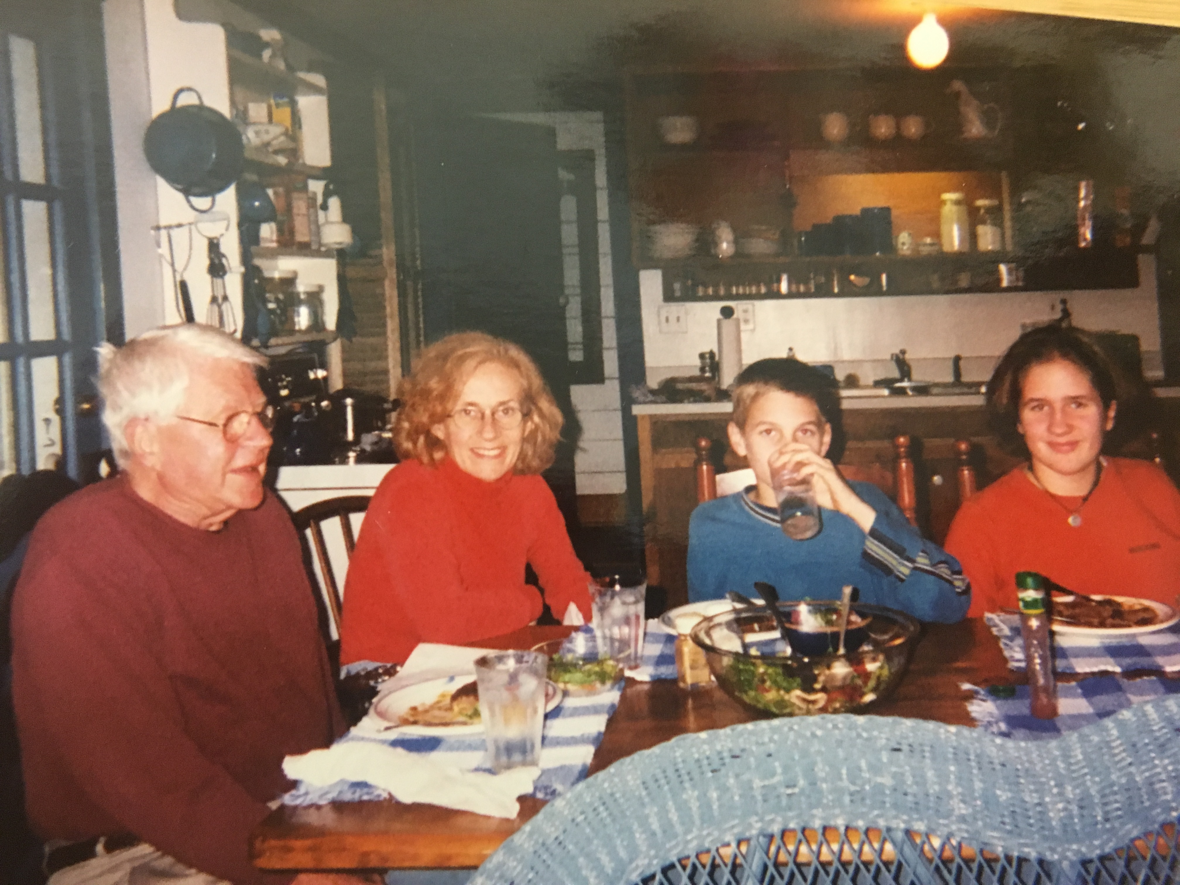 From left to right: Alison Thresher's father, Guy Goodwin, Alison Thresher, Sam Thresher, Hannah Thresher