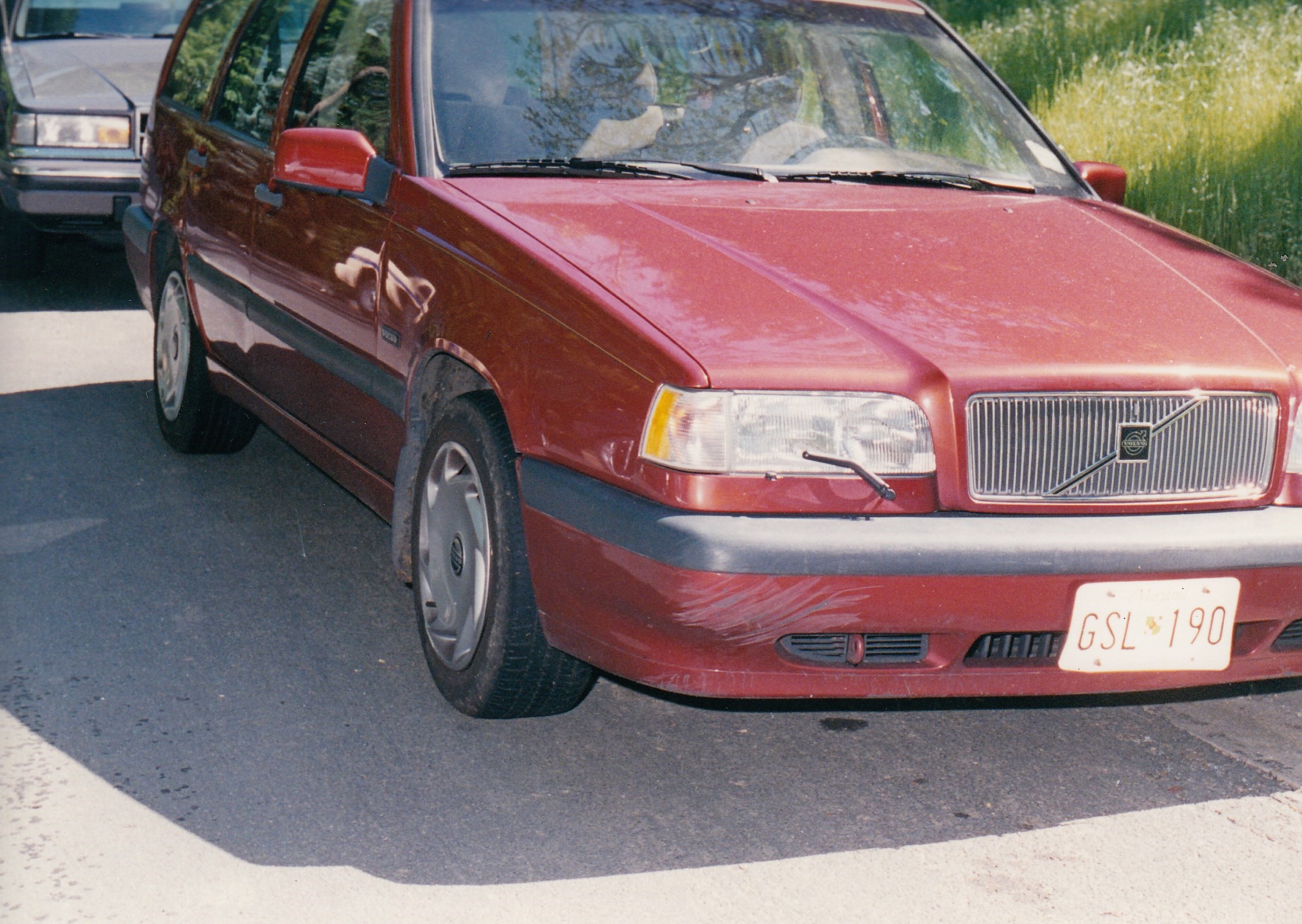 Alison Thresher's vehicle, a red Volvo station wagon, on the day it was recovered by officers - May, 25, 2000.