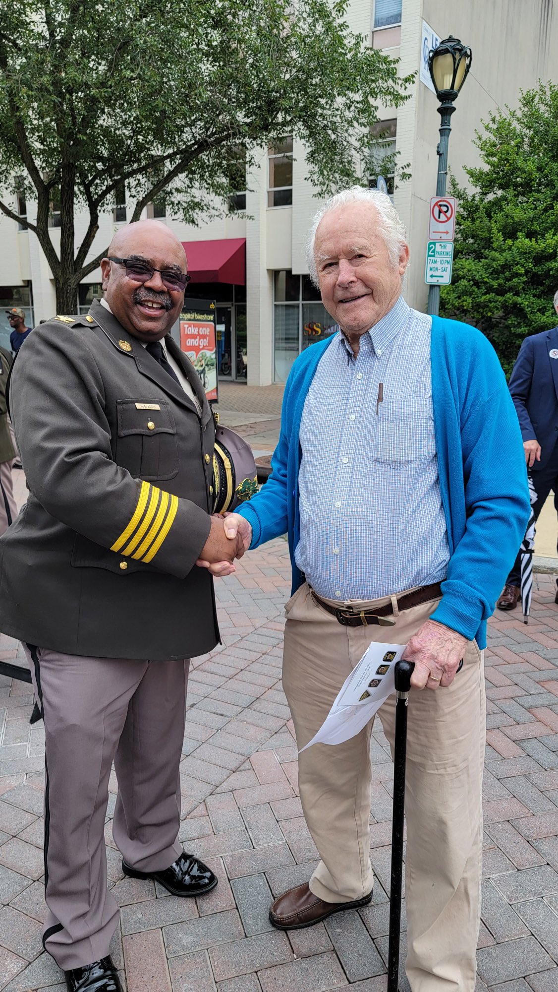 Chief Marcus Jones and Retired Chief Donald E. Brooks