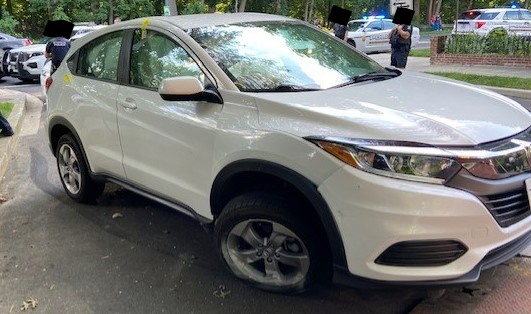 Stolen vehicle used by the suspects