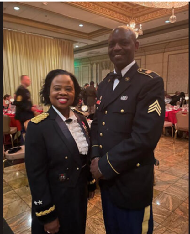 Photo: Henry Bata with Major General Janeen Birckhead at the National Guard Gala