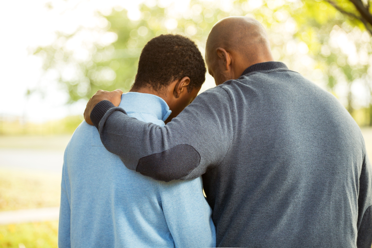 African American father and son