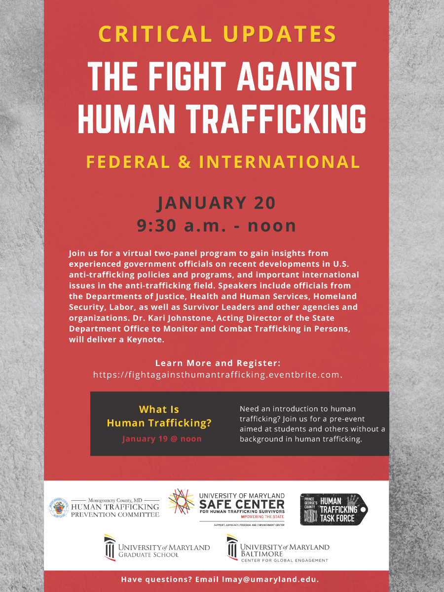 Fight Against Human Trafficking - January 20 9:30 a.m. - noon