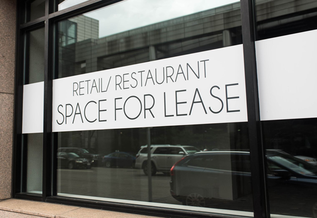 Retail restaurant space for lease. 