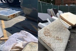 mattresses stained with feces and blood