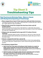 Tip Sheet 3: Troubleshooting Tips for Backyard Composting - English