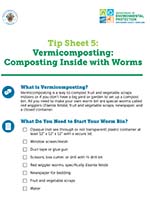 Image: Tip Sheet 5: Vermicomposting: Composting Inside with Worms - English