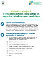 Tip Sheet 5: Vermicomposting: Composting Inside with Worms - Spanish