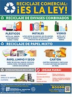 Business Recycling Flyer: Español (Reciclaje Commercial: Es la Ley)
