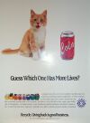 Image: Cat and Coke Can, 'Guess Which One has More Lives' Poster