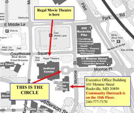Map of downtown Rockville