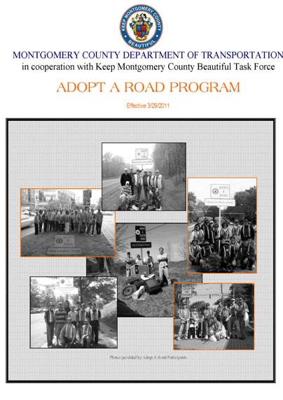 Brochure Cover to Adopt a Road Program Guide