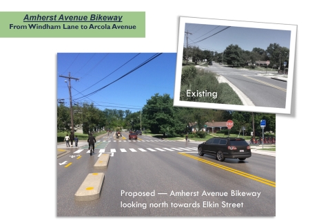 Pictures of the Amherst Avenue Bikeway project area