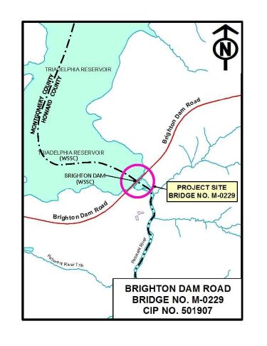 Brighton Dam Road Bridge Map