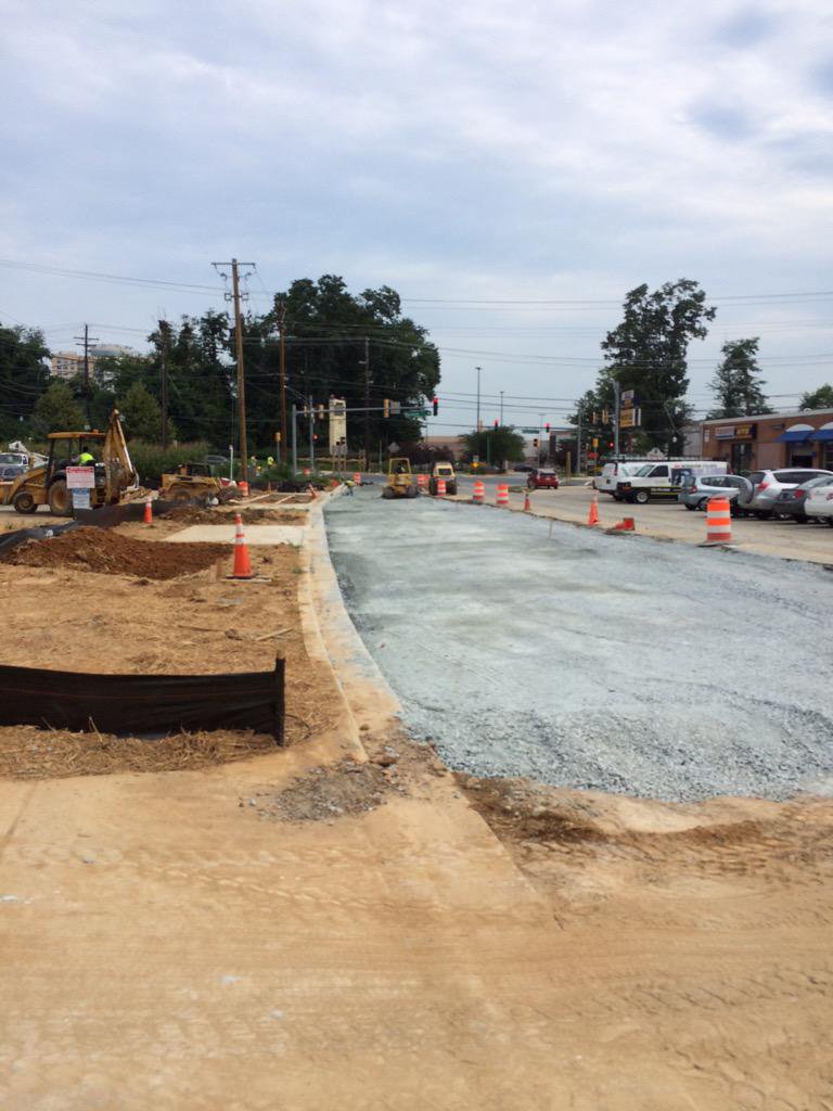 Roadway grading for phase 1